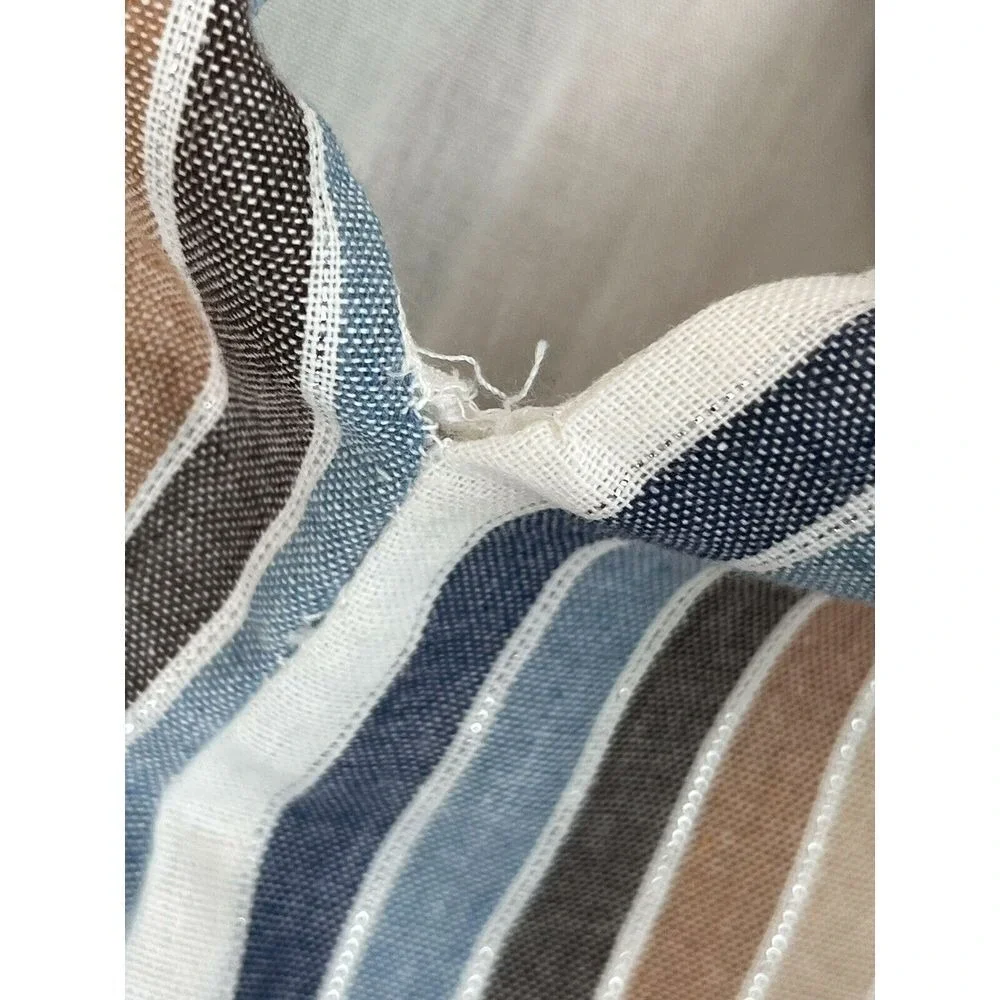 Le Lis Cassidy Stripe Halter Neck Dress Size Small Blue Taupe NWT‎